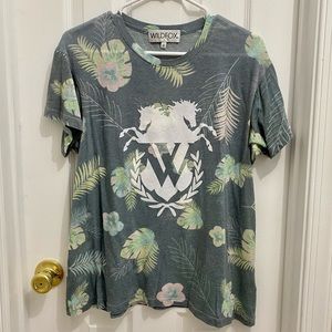 Wildfox Tropical Print Burnout Tee